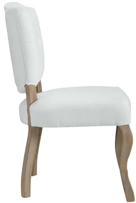 Array Vintage French Upholstered Dining Side Chair in White
