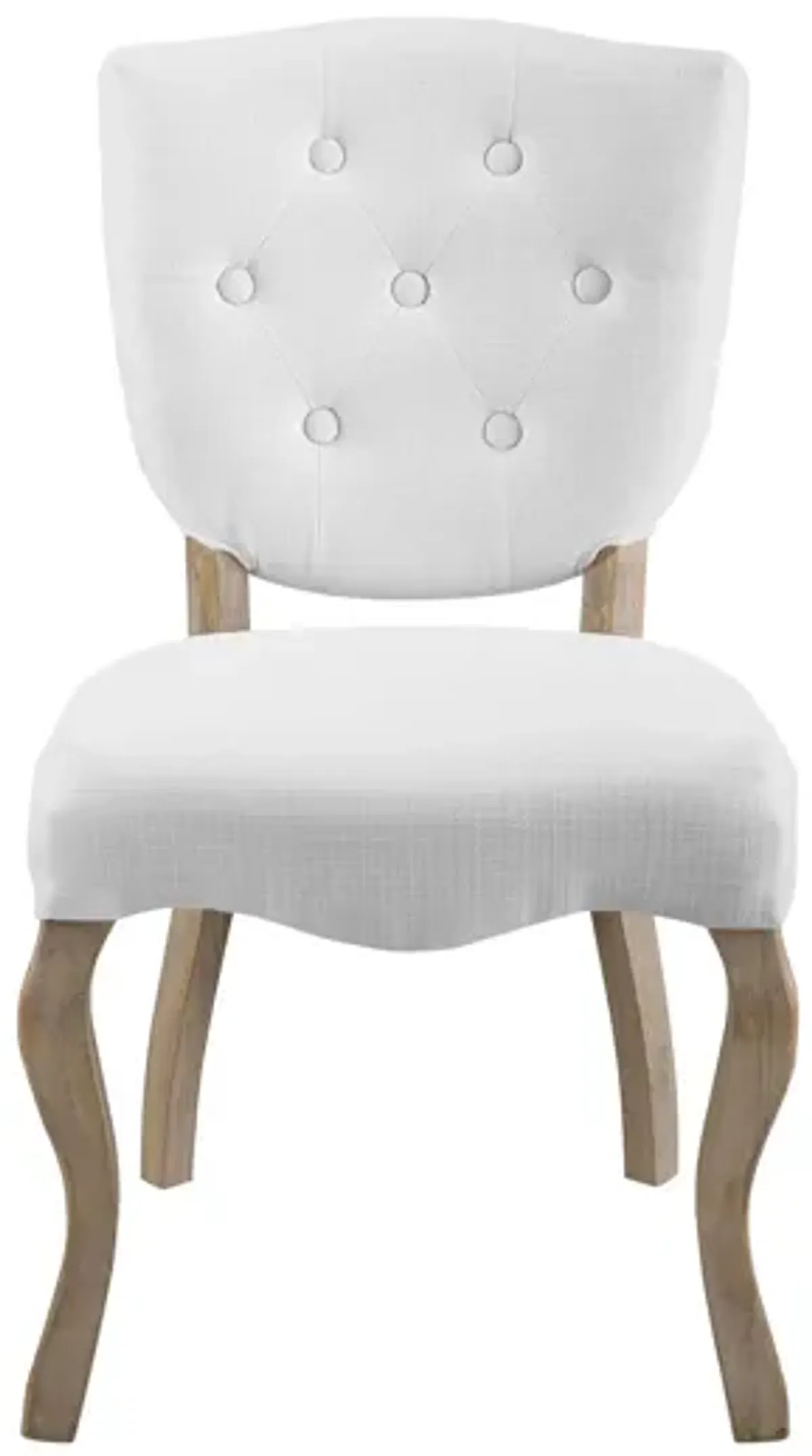 Array Vintage French Upholstered Dining Side Chair in White