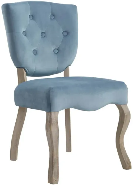 Array Vintage French Dining Side Chair in Blue
