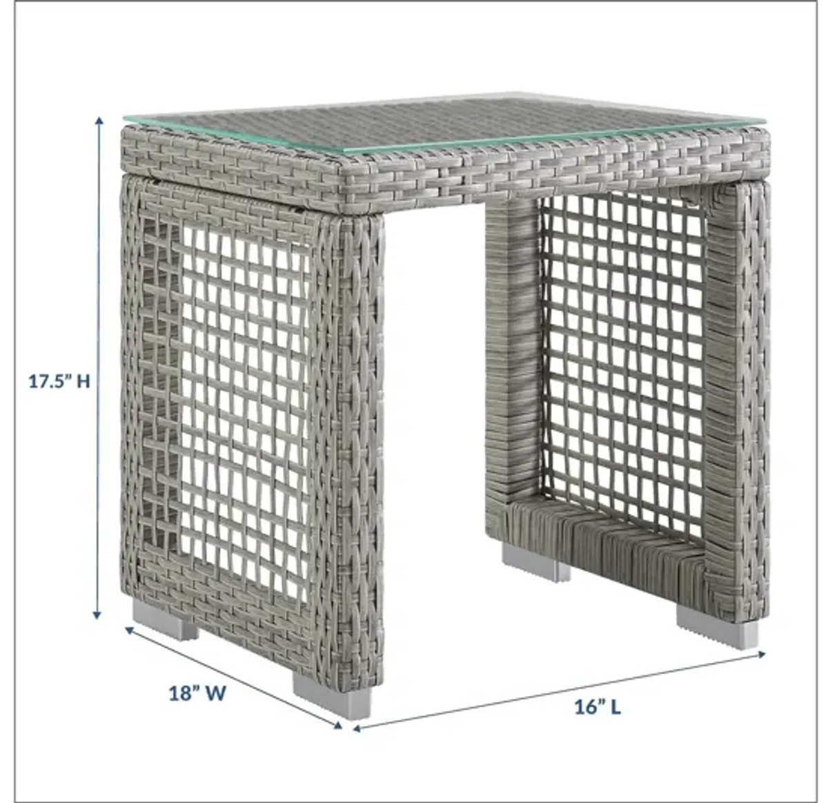 Aura Outdoor Patio Wicker Rattan Side Table