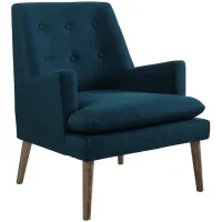 Leisure Upholstered Lounge Chair in Blue