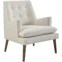 Leisure Upholstered Lounge Chair in Ivory