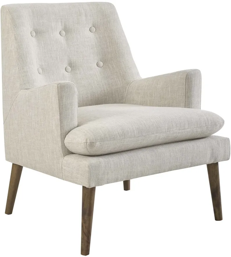 Leisure Upholstered Lounge Chair in Ivory