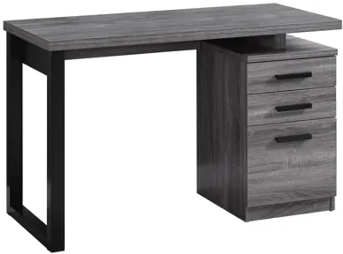 Barron 48" Grey & Black Computer Desk