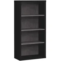 Bookcase - 48"H / Black / Grey With Adjustable Shelves