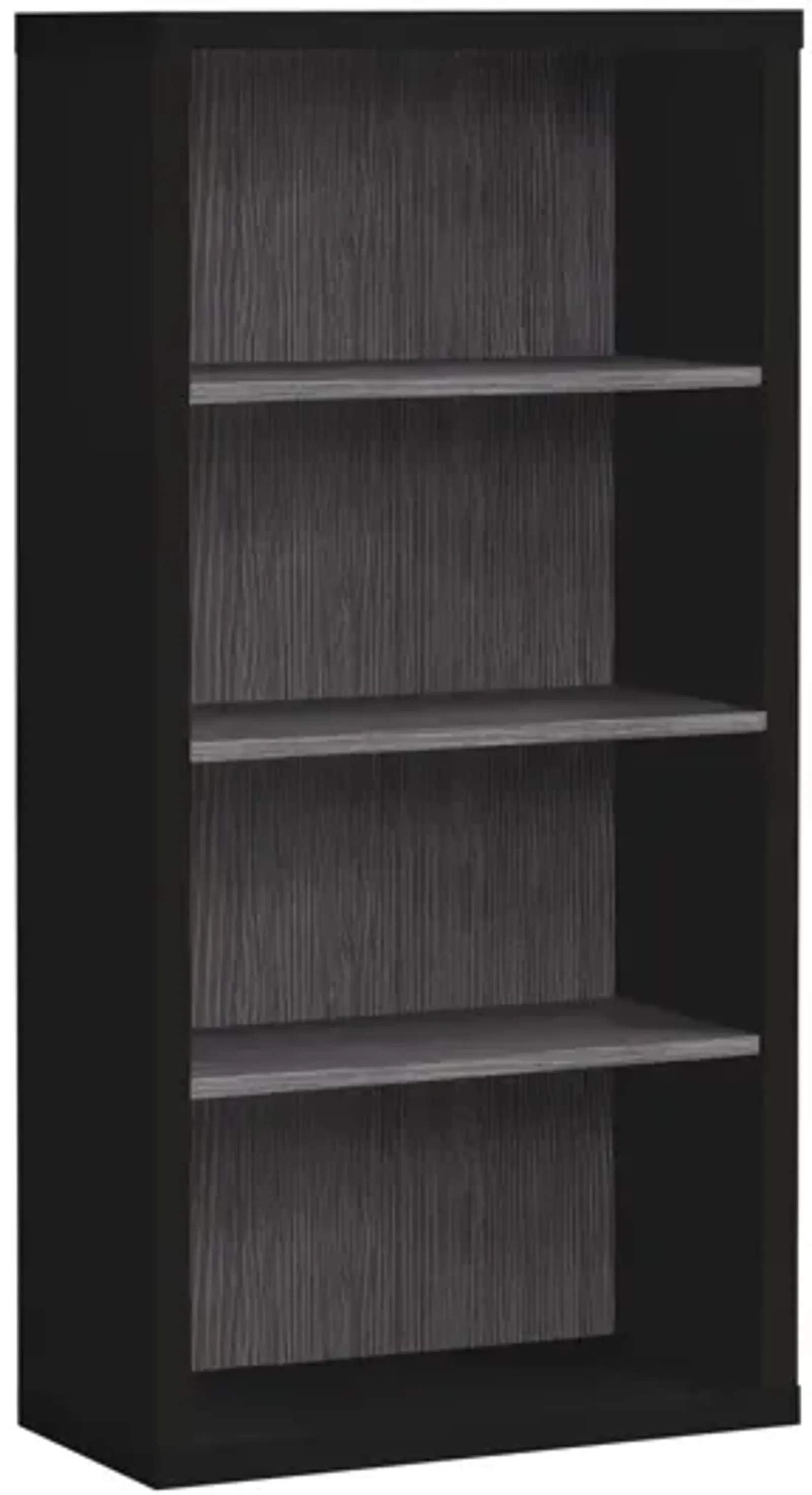 Bookcase - 48"H / Black / Grey With Adjustable Shelves