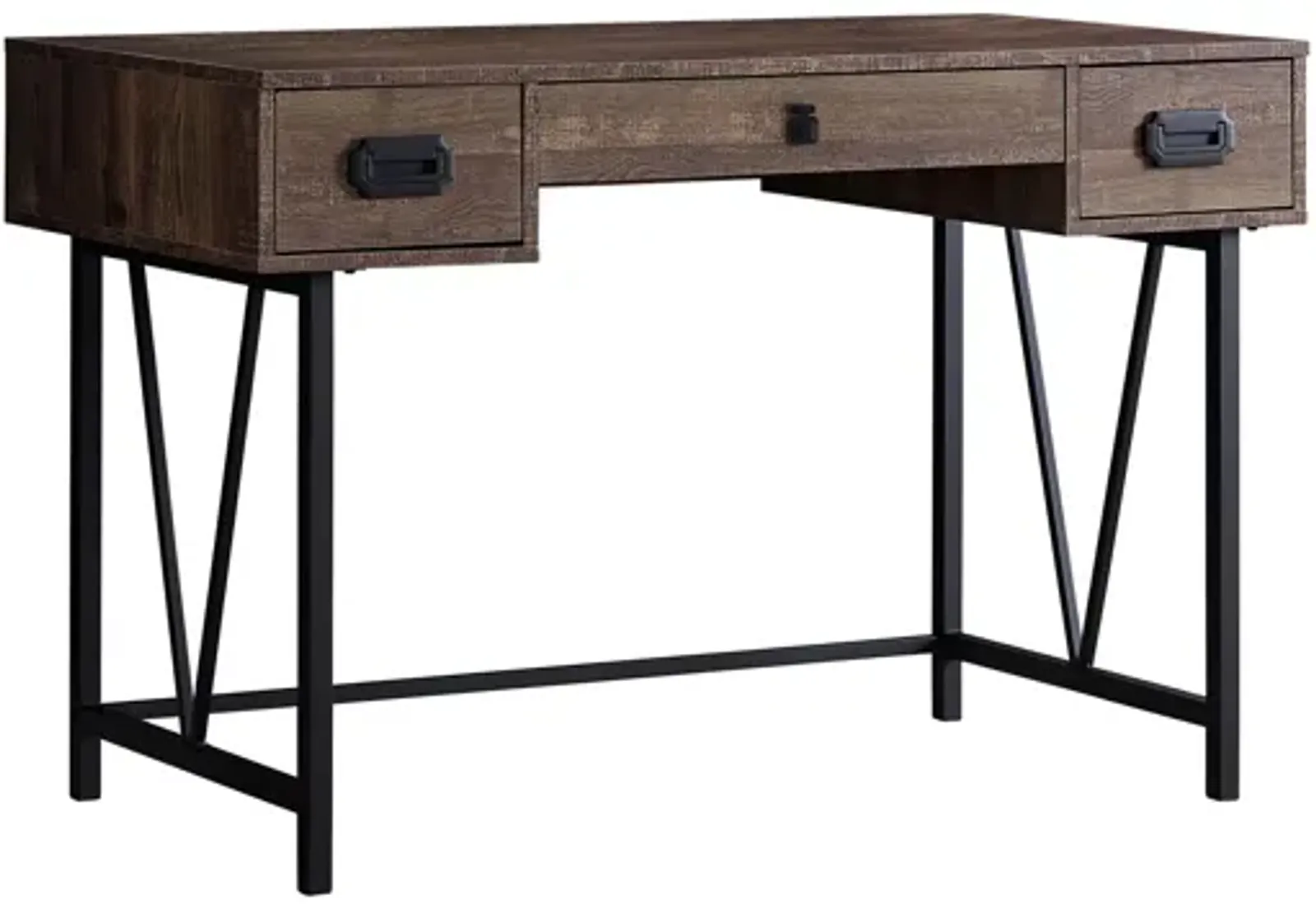 Brown Industrial 48" Reclaimed Wood Computer Desk