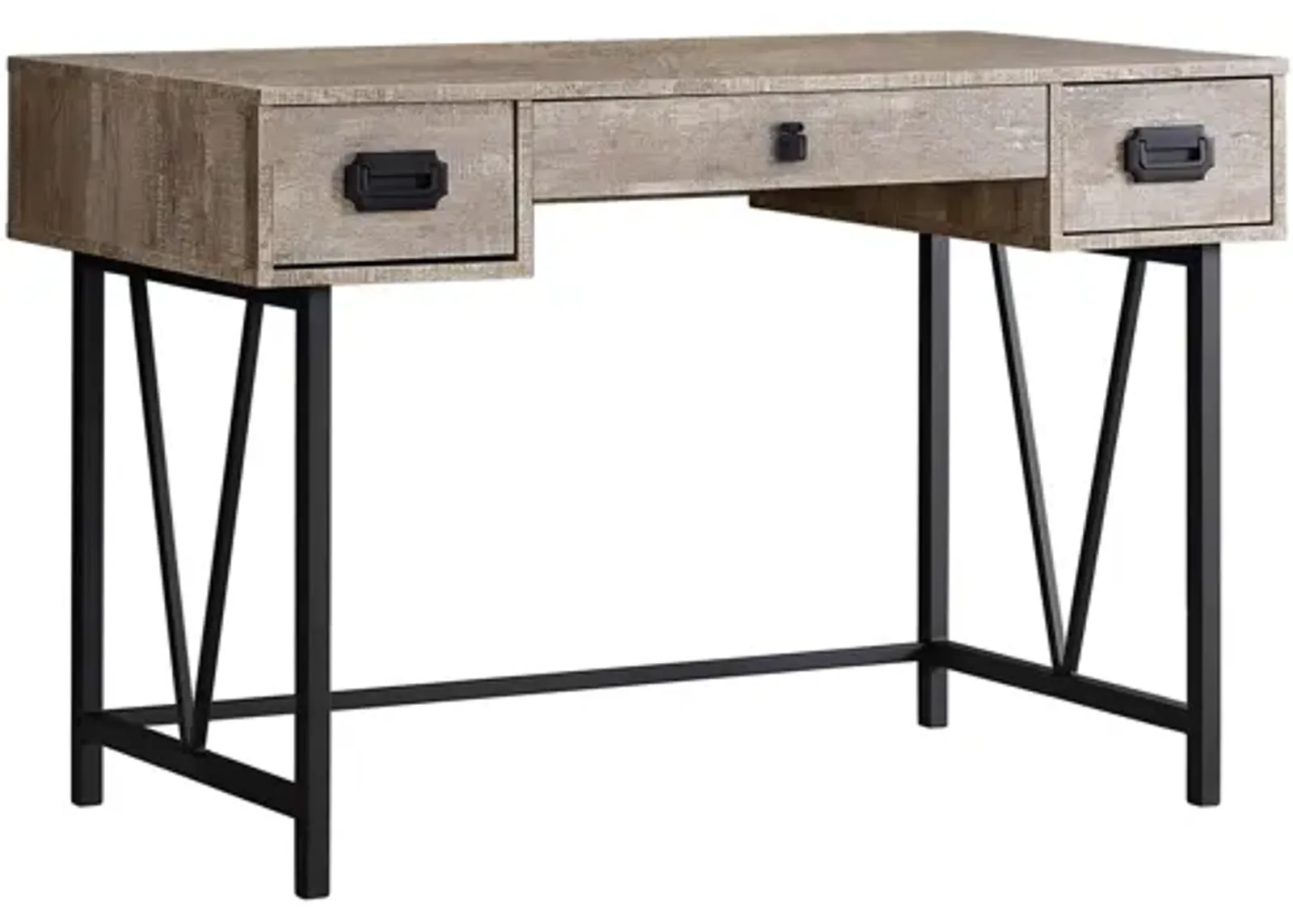 Taupe Reclaimed Wood Computer Desk