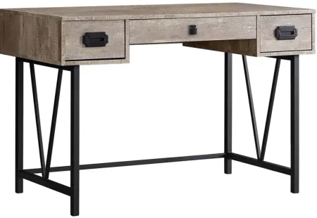 Taupe Reclaimed Wood Computer Desk