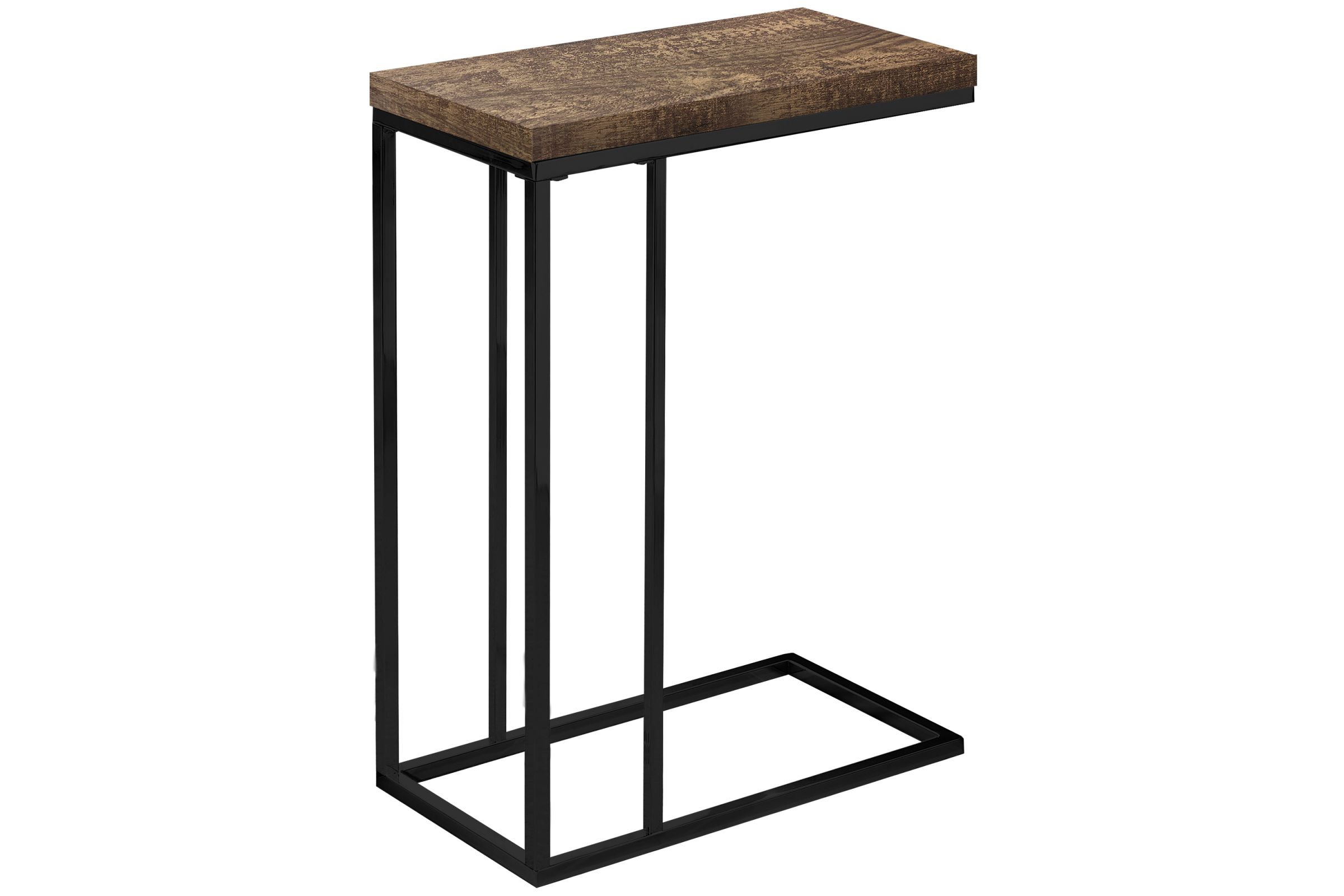 Faux Reclaimed Wood Accent Table in Brown