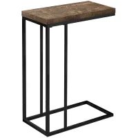 Faux Reclaimed Wood Accent Table in Brown