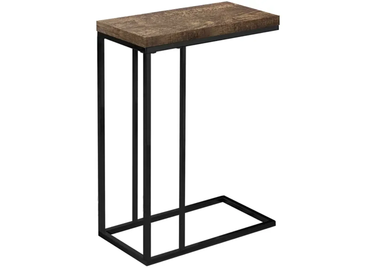 Faux Reclaimed Wood Accent Table in Brown