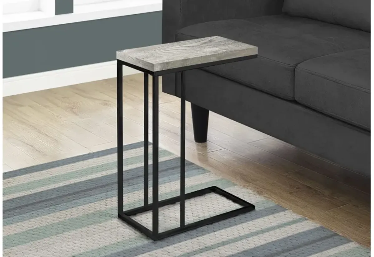 Faux Reclaimed Wood Accent Table in Grey