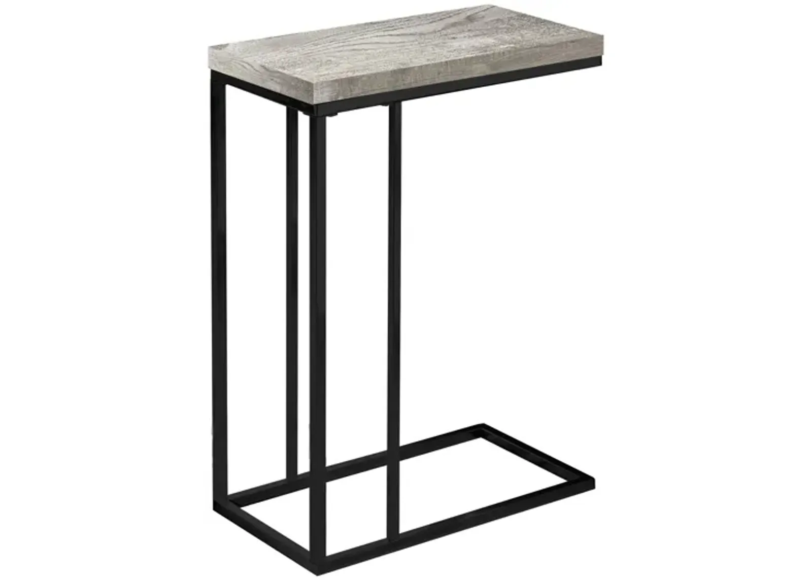 Faux Reclaimed Wood Accent Table in Grey