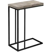 Faux Reclaimed Wood Accent Table in Taupe