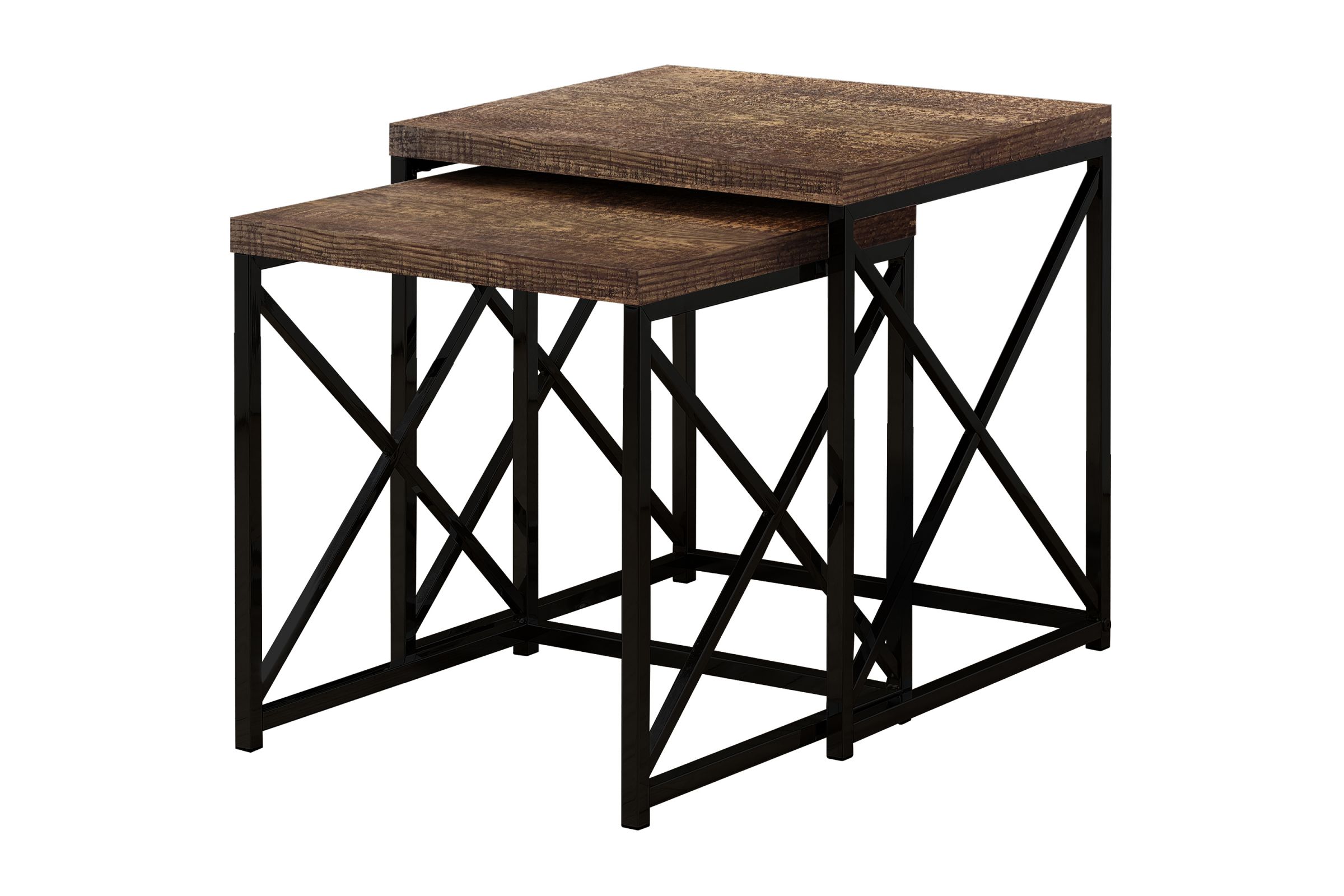 Brown Reclaimed Wood Nesting Tables