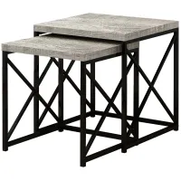 Grey Reclaimed Wood Nesting Tables