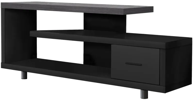 Black & Grey 1-Drawer TV Stand
