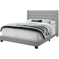 Grey Linen Queen Bed