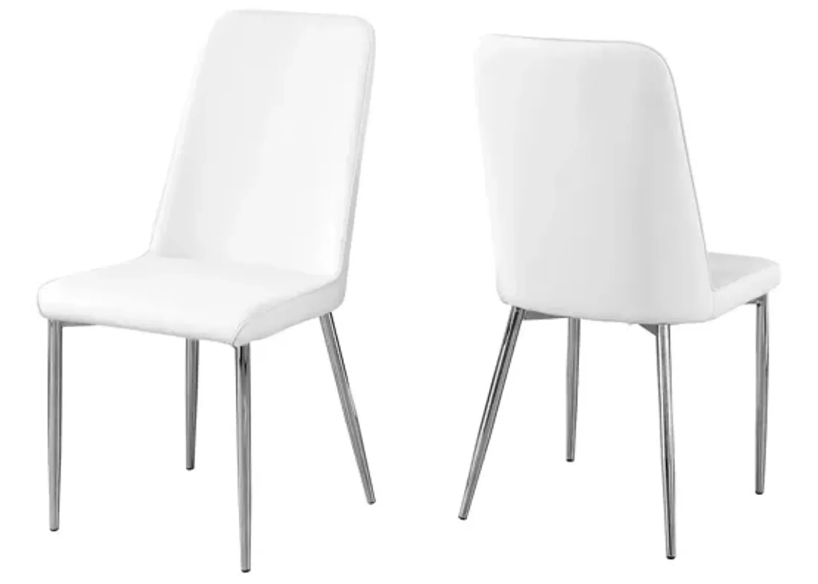 White Faux Leather Dining Chair - Set of 2