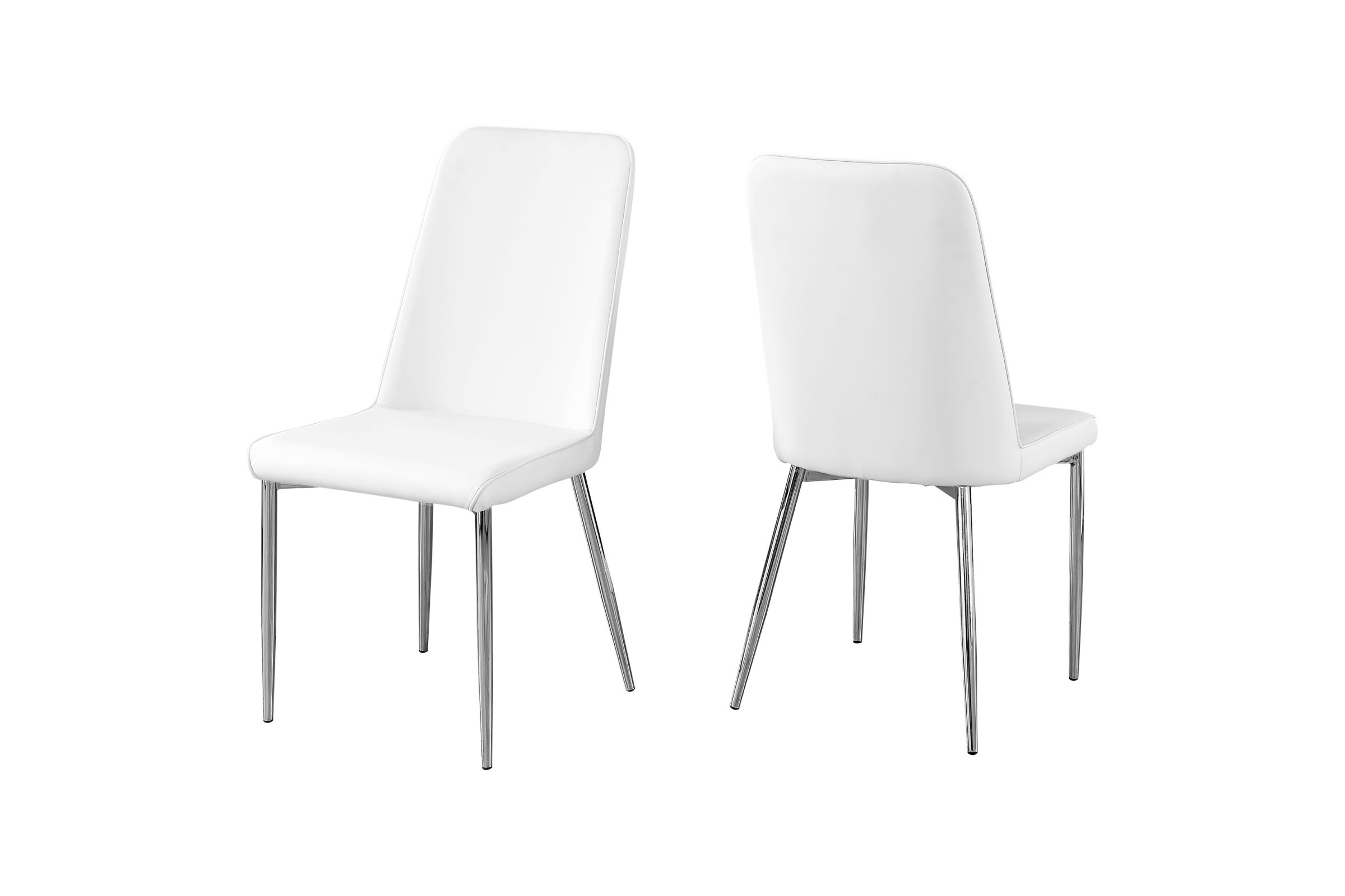 White Faux Leather Dining Chair - Set of 2