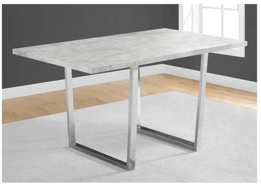 Grey & Chrome Dining Table