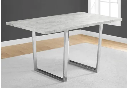 Grey & Chrome Dining Table