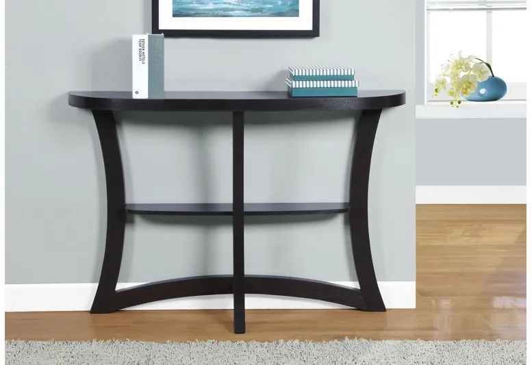 Cappuccino Sleek Hall Console Table