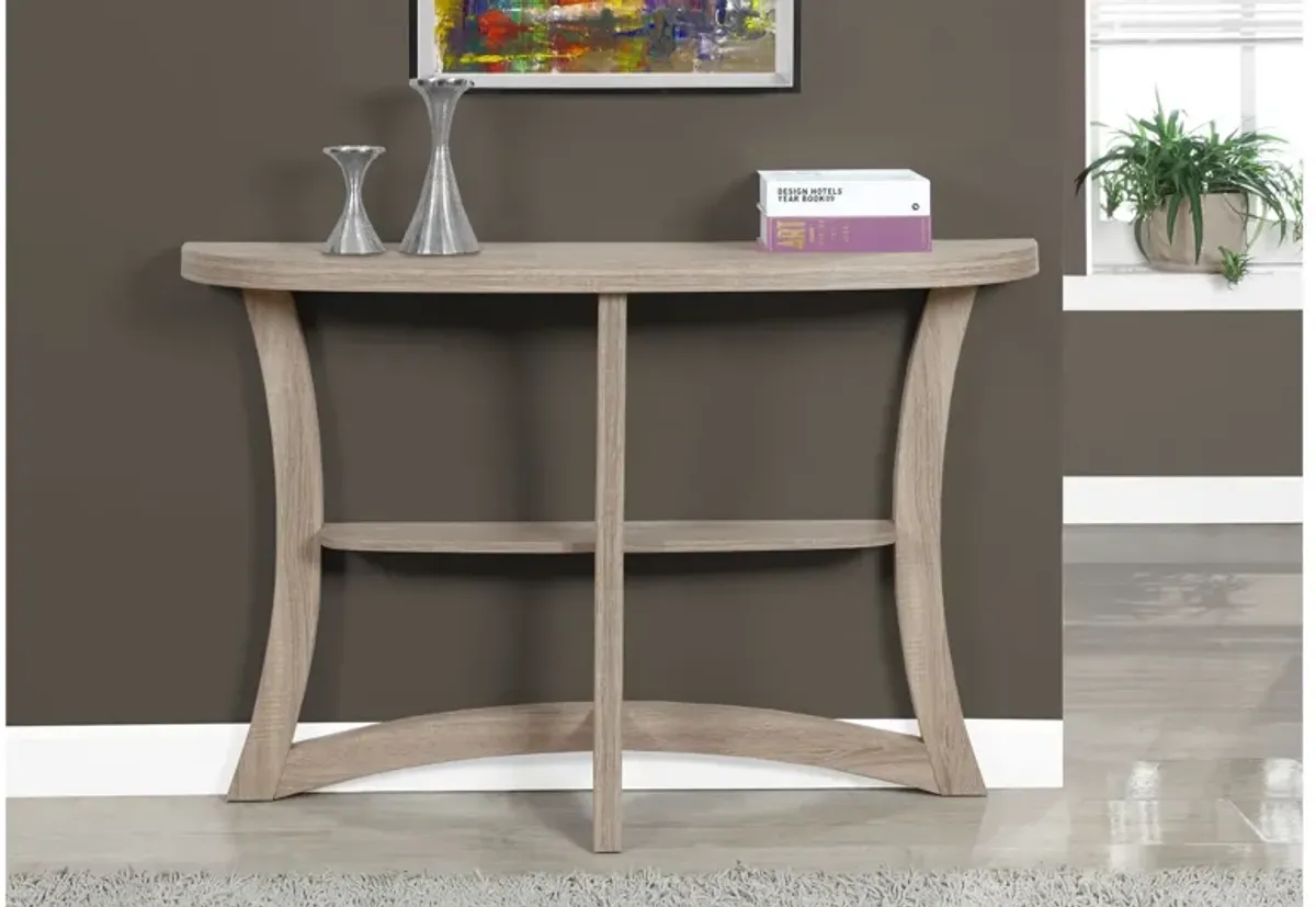 Dark Taupe Sleek Hall Console Table