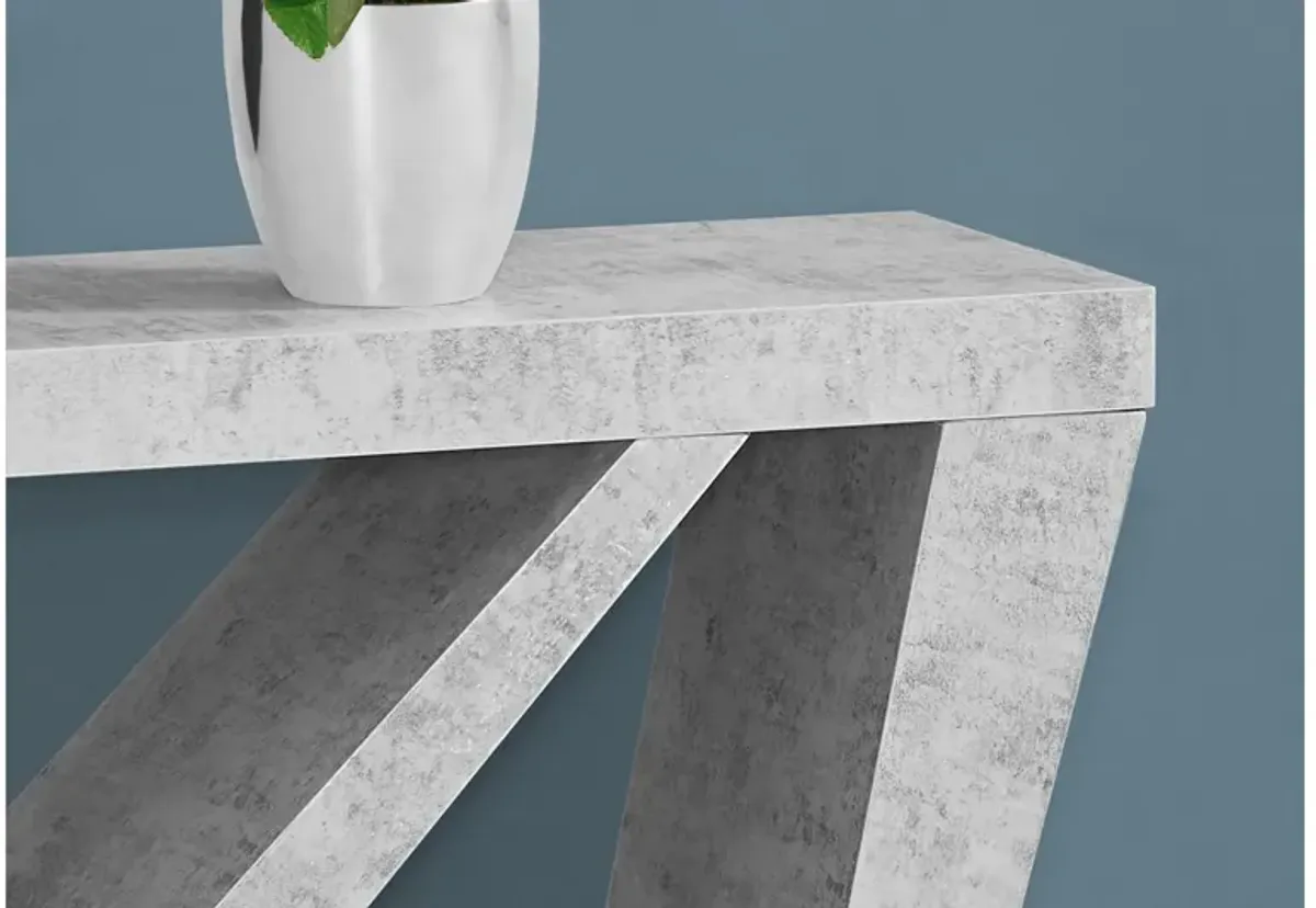 Cement-Look Accent Console Table