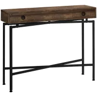 Brown Reclaimed Wood Console Table