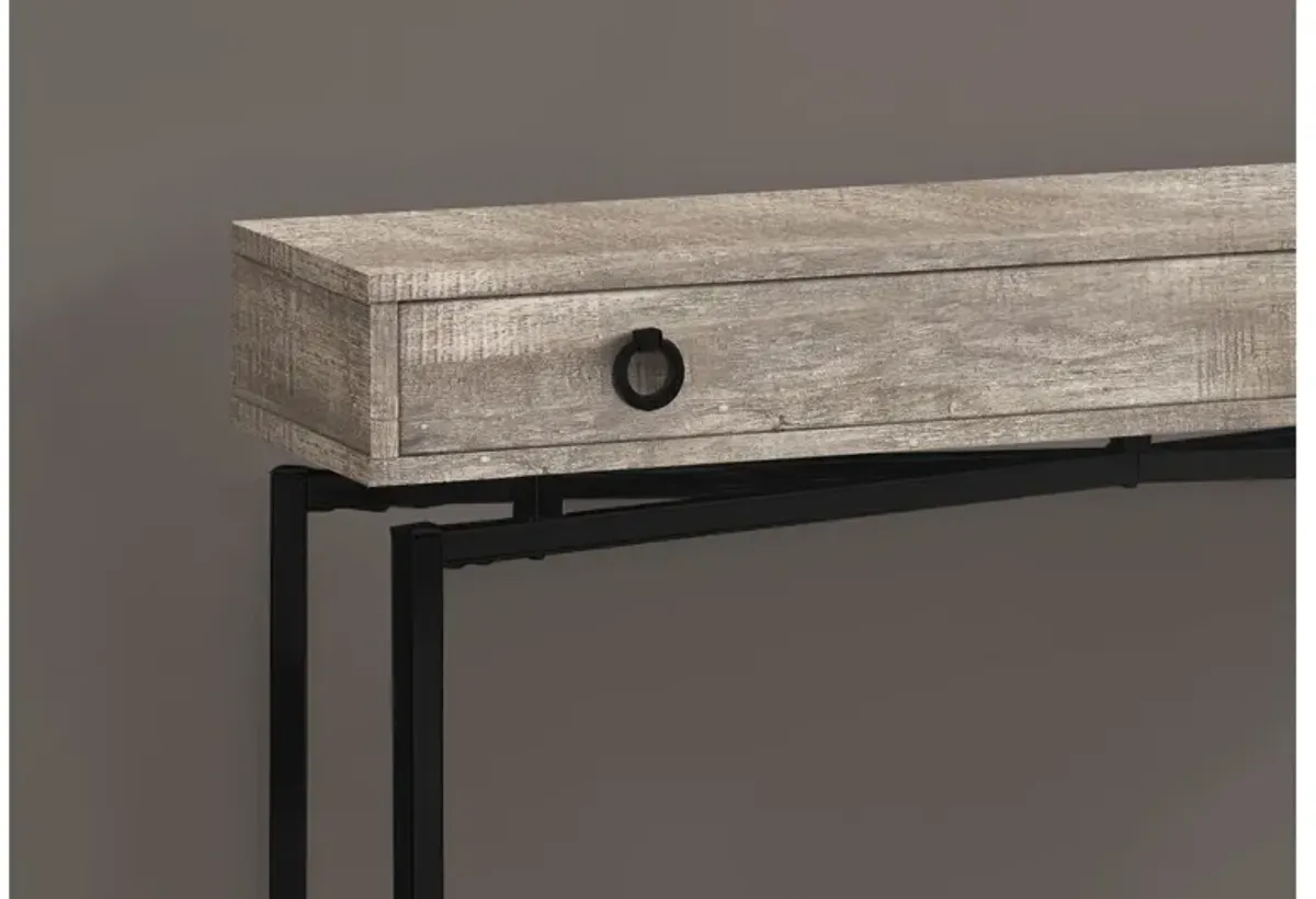 Taupe Reclaimed Wood Console Table