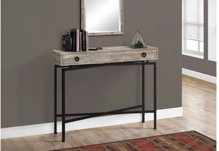 Taupe Reclaimed Wood Console Table
