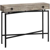 Taupe Reclaimed Wood Console Table
