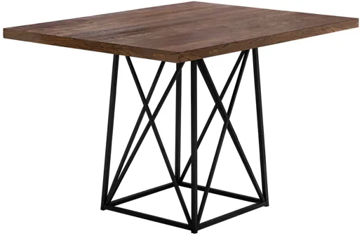 Dining Table - 36"X 48" / Brown Reclaimed Wood-Look/Black