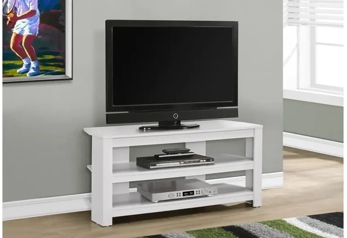 Tv Stand - 42"L / White Corner