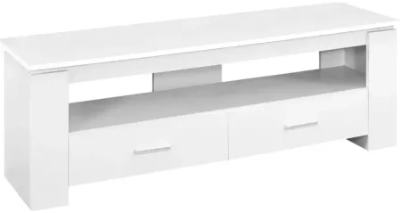 Tv Stand - 48"L / White With 2 Storage Drawers