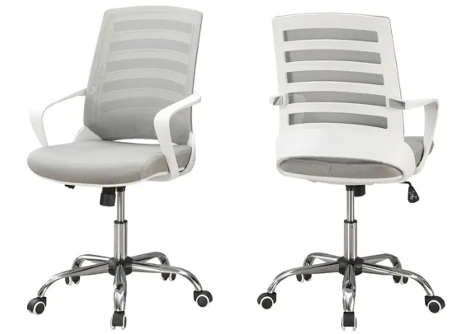 Office Chair - White / Grey Mesh / Multi Position