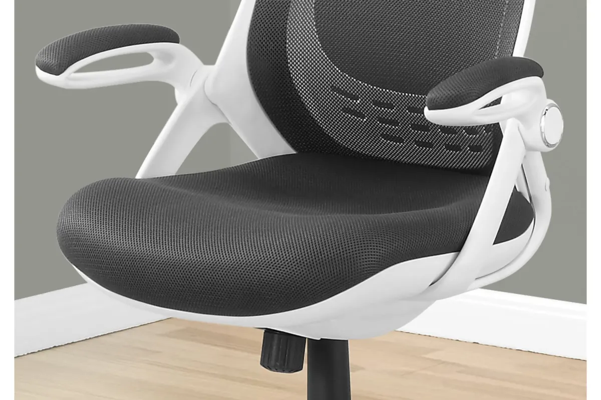 White and Grey Mesh High Back Executive Office Chair