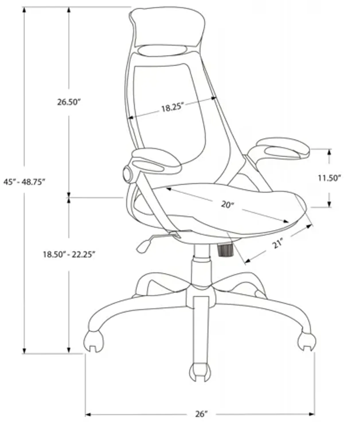 White and Grey Mesh High Back Executive Office Chair