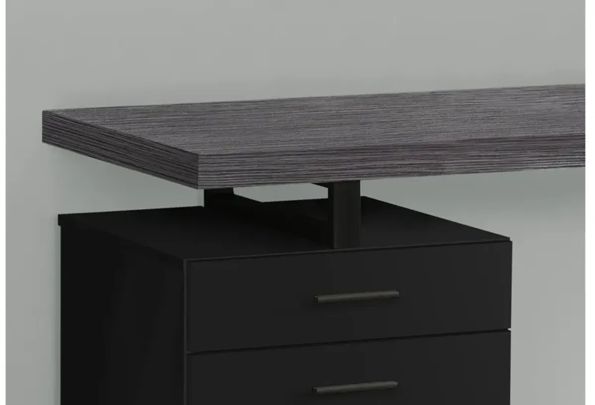 Barron 48" Black and Grey Computer Desk