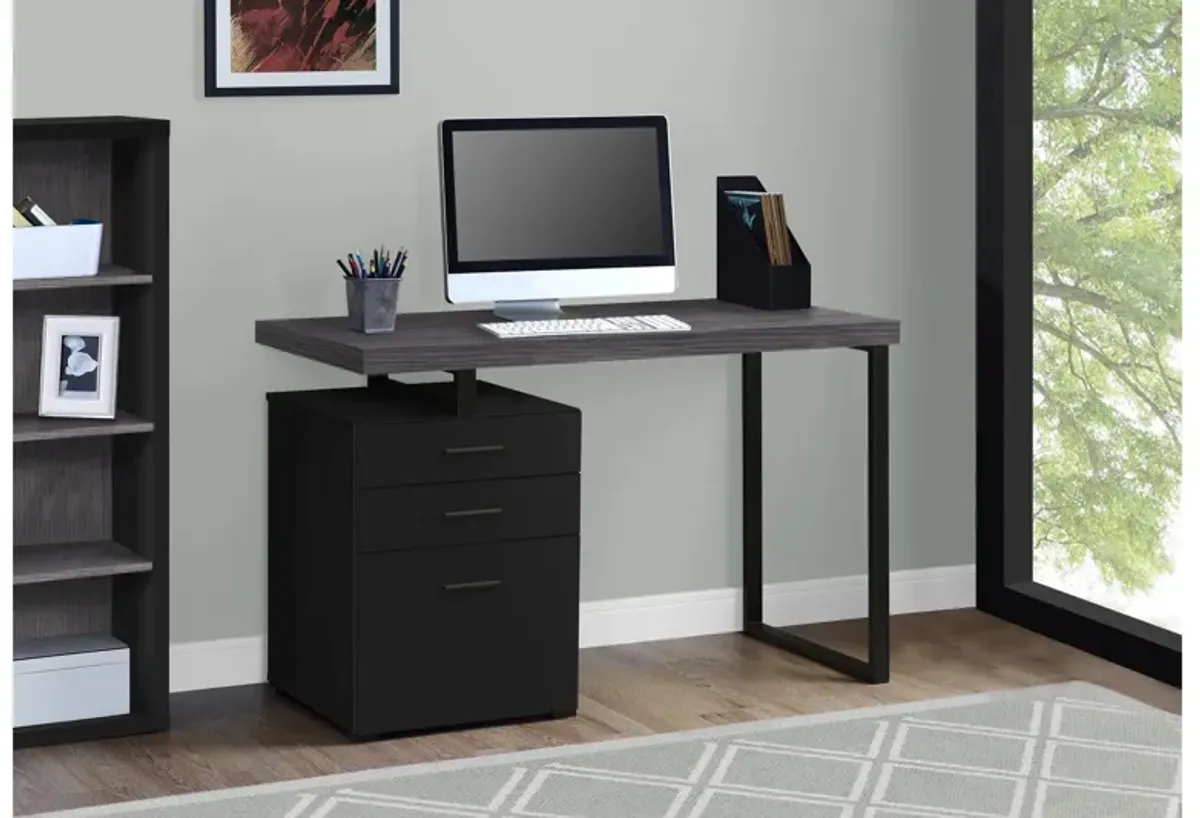 Barron 48" Black and Grey Computer Desk