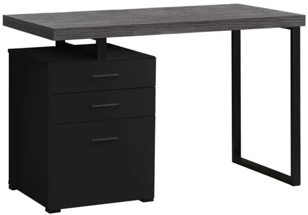 Barron 48" Black and Grey Computer Desk