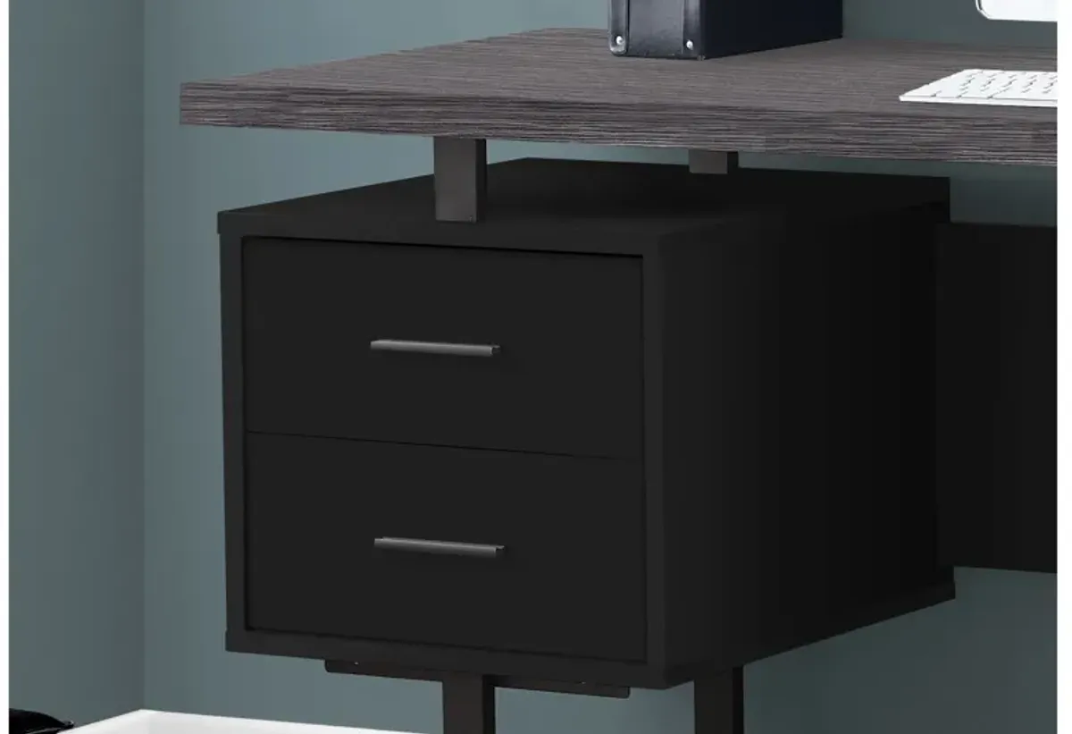 Thornburg 60" Black Contemporary Computer Desk