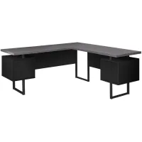Black and Grey Extra Long Corner Computer Desk