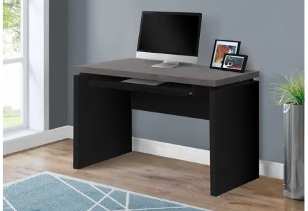 Black Computer Desk with Pull-Out Keyboard Tray
