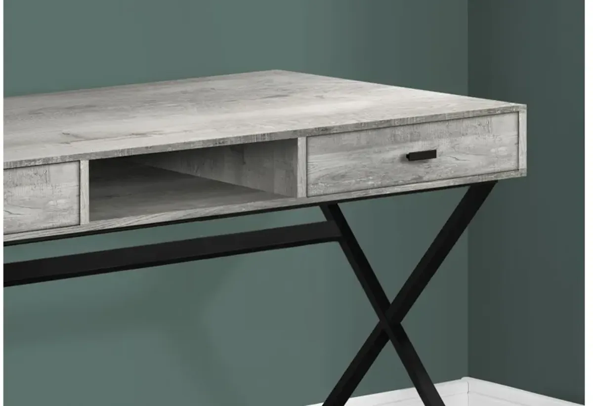 Grey Reclaimed Wood Computer Desk