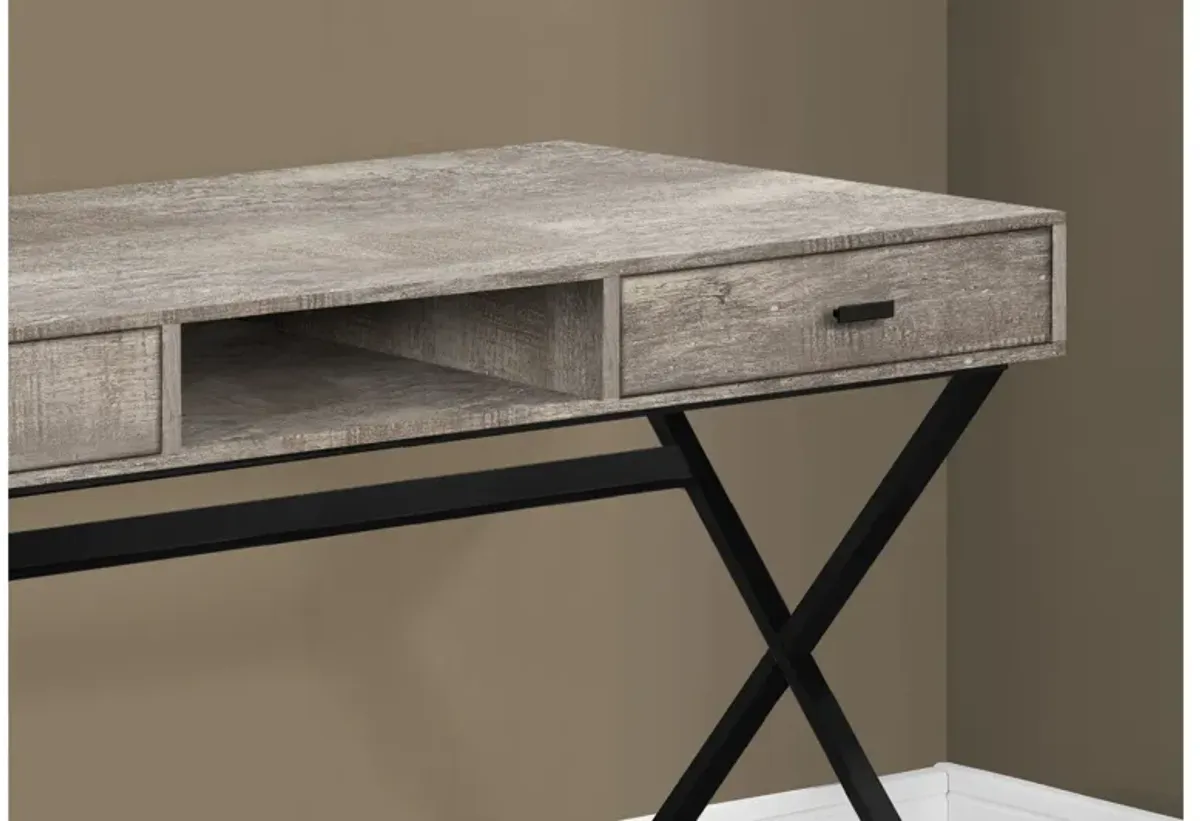 Taupe Reclaimed Wood Computer Desk