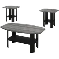 Black & Grey 3-Piece Table Set