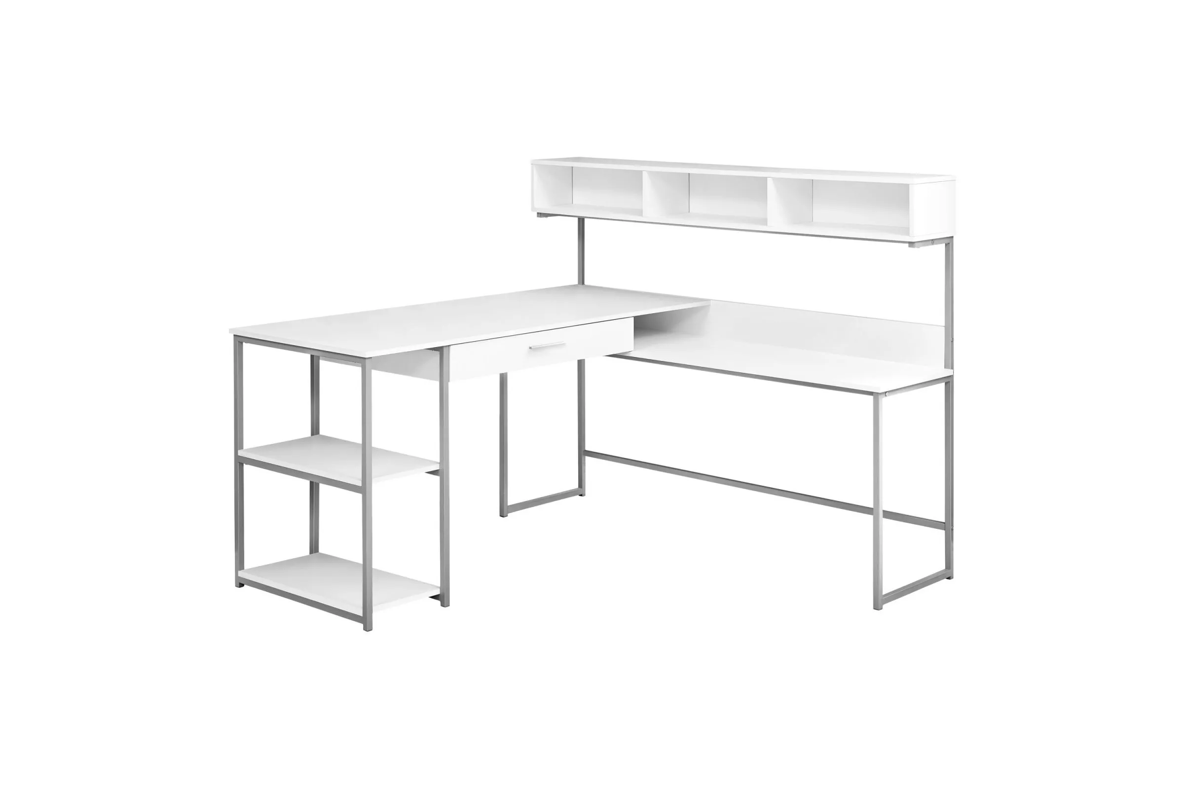 White Corner Computer Desk